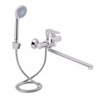 Змішувач для ванни Nicole 005 з поворотним виливом (з душовим гарнітуром) (k35) (14 34 005-1) Chrome Lidz, фото