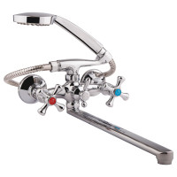 Змішувач для ванни Lamb 143 з поворотним виливом двохвентильний (з душовим гарнітуром) (75 21 143) Chrome Lidz, фото