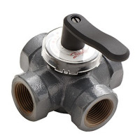 Danfoss Поворотний 4х-ход. клапан HRE4 11/2" PN6, kvs 25 чугунный (065Z0426), фото