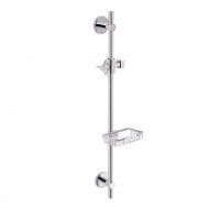 Стійка універсальна Qtap Sprha 700 мм округла з полицею QT003 Chrome, фото