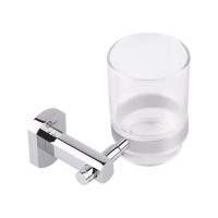 Склянка з тримачем Qtap Liberty настінна QTLIBCRM1158 Chrome, фото