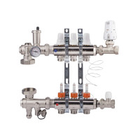 Колекторна група Icma 3/4" 3 виходи, з витратоміром №A3K013, фото