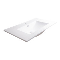 Раковина Albatross врізна прямокутна з донним клапаном White Qtap, фото