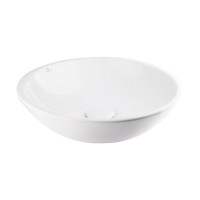 Раковина Owl накладна кругла з донним клапаном 400х400х155 мм White Qtap, фото
