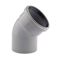 Коліно з поліпр. (45) 50х50 (1 гумка) д/каналіз. труб TA Sewage, фото