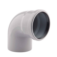 Коліно з поліпр. (90) 50х50 (1 гумка) д/каналіз. труб TA Sewage, фото