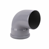 Коліно з поліпр. (90) 110х110 (1 гумка) д/каналіз. труб TA Sewage, фото