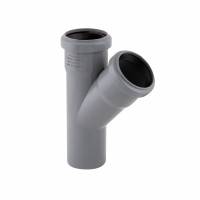 Трійник з поліпроп. (45) 50х50х50 (2 гумки) д/каналіз. труб TA Sewage, фото