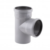 Трійник з поліпроп. (90) 110х110х110 (2 гумки) д/каналіз. труб TA Sewage, фото