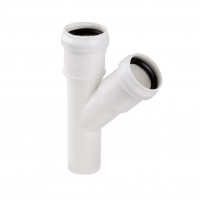 Трійник з поліпроп. (45) 32х32х32 білий д/каналіз. труб TA Sewage, фото