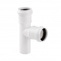 Трійник з поліпроп. (90) 32х32х32 білий д/каналіз. труб TA Sewage, фото