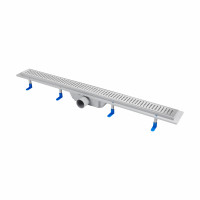 Трап Qtap Dry FB304-900 лінійний з сухим закривом та нержавіючою решіткою 900х73, фото