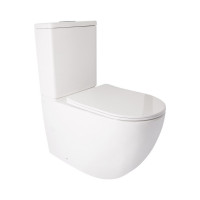 Унітаз Jay підлоговий 680х370х815 мм з сидінням Slim Duroplast/ Soft-close White Qtap, фото