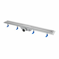 Трап Qtap Dry FA304-900 лінійний з сухим закривом та нержавіючою решіткою 900х73, фото