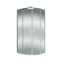 Душова кабіна Taurus CRM1099AC6 полукругла 90х90 см, скло 6 мм Clear, CalcLess, без піддону Qtap, фото