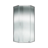 Душова кабіна Scorpio CRM10995-AC6 п'ятикутна 90х90 см, скло 6 мм Clear, CalcLess, без піддону Qtap, фото