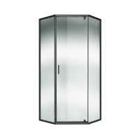 Душова кабіна Scorpio BLA10995-AC6 п'ятикутна 90х90 см, скло 6 мм Clear, CalcLess, без піддону Qtap, фото