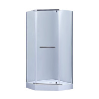 Душова кабіна DOZORCA SC90x90.CRM.LOW.TR, низький, скло проз. 6мм Lidz, фото