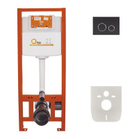 Набір інсталяція 4 в 1 Qtap Nest ST з круглою панеллю змиву QT0133M425M11V1146MB, фото