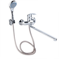 Змішувач для ванни Mars 005 з поворотним виливом (з душовим гарнітуром) (k40) (81 005-1) Chrome Lidz, фото