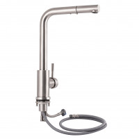 Змішувач для кухні Aria 015FL1 з висувним виливом (k35) (12 32 015FL-13) Nickel Lidz, фото