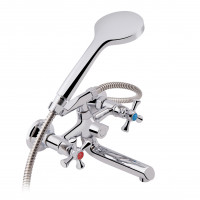 Змішувач для ванни Lamb 142 з поворотним виливом двохвентильний (з душовим гарнітуром) (75 21 142) Chrome Lidz, фото