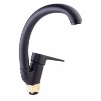 Змішувач для кухні Nicole 008F (k35) (14 43 008F-3) Black Lidz, фото