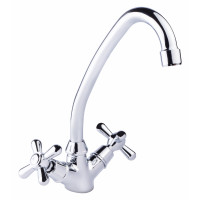 Змішувач для кухні Dominox 271 двохвентильний (15 272-1) Chrome Lidz, фото