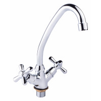 Змішувач для кухні Dominox 271F двохвентильний (15 272F-1) Chrome Lidz, фото