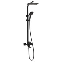 Душова система універсальна Kubis 1030 на три споживача (з виливом) (k35) (10 30 1005A) Black Lidz, фото