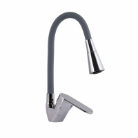 Змішувач для кухні Lidz Tani 008F3 з гнучким виливом (k40) LDTAN008F3GCR39507 Grey / Chrome, фото