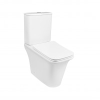 Унітаз-компакт Qtap Kalao безобідковий з сидінням Soft-close QT08221213AW, фото