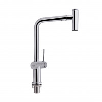 Змішувач для кухні Qtap Scorpio 9050105FC з висувним виливом, фото