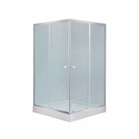 Набір Lidz душова кабіна Wawel SC90x90.SAT.LOW.FR, скло Frost 4 мм + піддон Mazur, фото