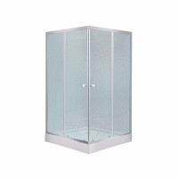 Набір Lidz душова кабіна Wawel SC80x80.SAT.LOW.FR, скло Frost 4 мм + піддон Mazur, фото