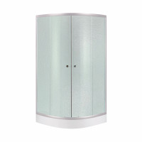 Набір Lidz душова кабіна Latwa SC80x80.SAT.LOW.FR, скло Frost 4 мм + піддон Kupala, фото