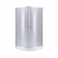 Набор Lidz душевая кабина Latwa SC80x80.SAT.LOW.GR, стекло тонированное 4 мм + поддон Kupala, фото