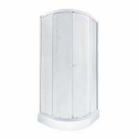 Набір Qtap душова кабіна Presto WHI1099AP5 Pear 1970x900x900 мм + піддон Robin 309912C 90x90x12 см з сифоном, фото