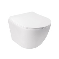 Унітаз підвісний Qtap Jay безободковий Ultra Quiet з сидінням Soft-close QT07335177W, фото