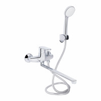 Змішувач для ванни Lidz Tani 0051 з поворотним виливом (з душовим гарнітуром) (k40) LDTAN0051CRM44961 Chrome, фото