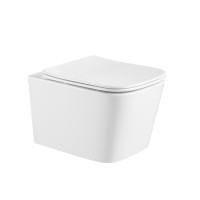 Унітаз підвісний Qtap Crow безобідковий з сідінням Soft-close QT05335171W, фото