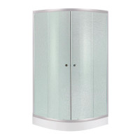 Душевая кабина Lidz Latwa SC90x90.SAT.LOW.FR, скло Frost 4 мм + Lidz Душевой поддон KAPIELKA ST90x90x15, фото