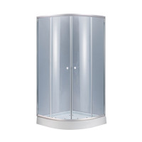 Lidz Душевая кабина Latwa SC90x90.SAT.LOW.GR, стекло тон. 4 мм + Lidz Душевой поддон KAPIELKA ST90x90x15, фото