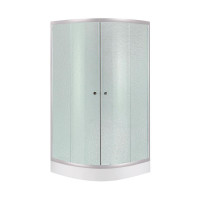 Душевая кабина Lidz Latwa SC80x80.SAT.LOW.FR, скло Frost 4 мм + Lidz Душовий піддон KAPIELKA ST80x80x15, фото