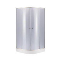 Душевая кабина Lidz Latwa SC80x80.SAT.LOW.GR, скло тон. 4 мм + Lidz Душевой поддон KAPIELKA ST80x80x15, фото