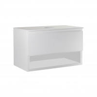 Тумба підвісна Qtap Robin 800х480х470 White зі стільницею QT1379TPН8001W, фото