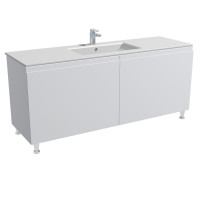 Qtap Scorpio комплект (тумба+раковина врізна) підлоговий 2 ящика висувних з доводчиком 1500х825х460 WHITE, фото