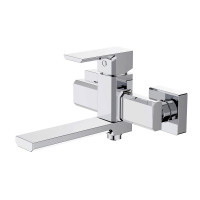 Змішувач для ванни Lidz Dozorca 0051 з поворотним виливом (з душовим гарнітуром) (k35) LDDOZ0051CRM45404 Chrome, фото