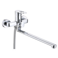 Змішувач для ванни Lidz Latwa 005 з поворотним виливом (з душовим гарнітуром) (k35) LDLAT005CRM45415 Chrome, фото