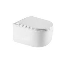 Qtap Taurus унитаз подвесной Ultra Quiet сиденье Slim Duroplast/ Soft-close/ Quick relase 490х360х380 мм WHITE, фото